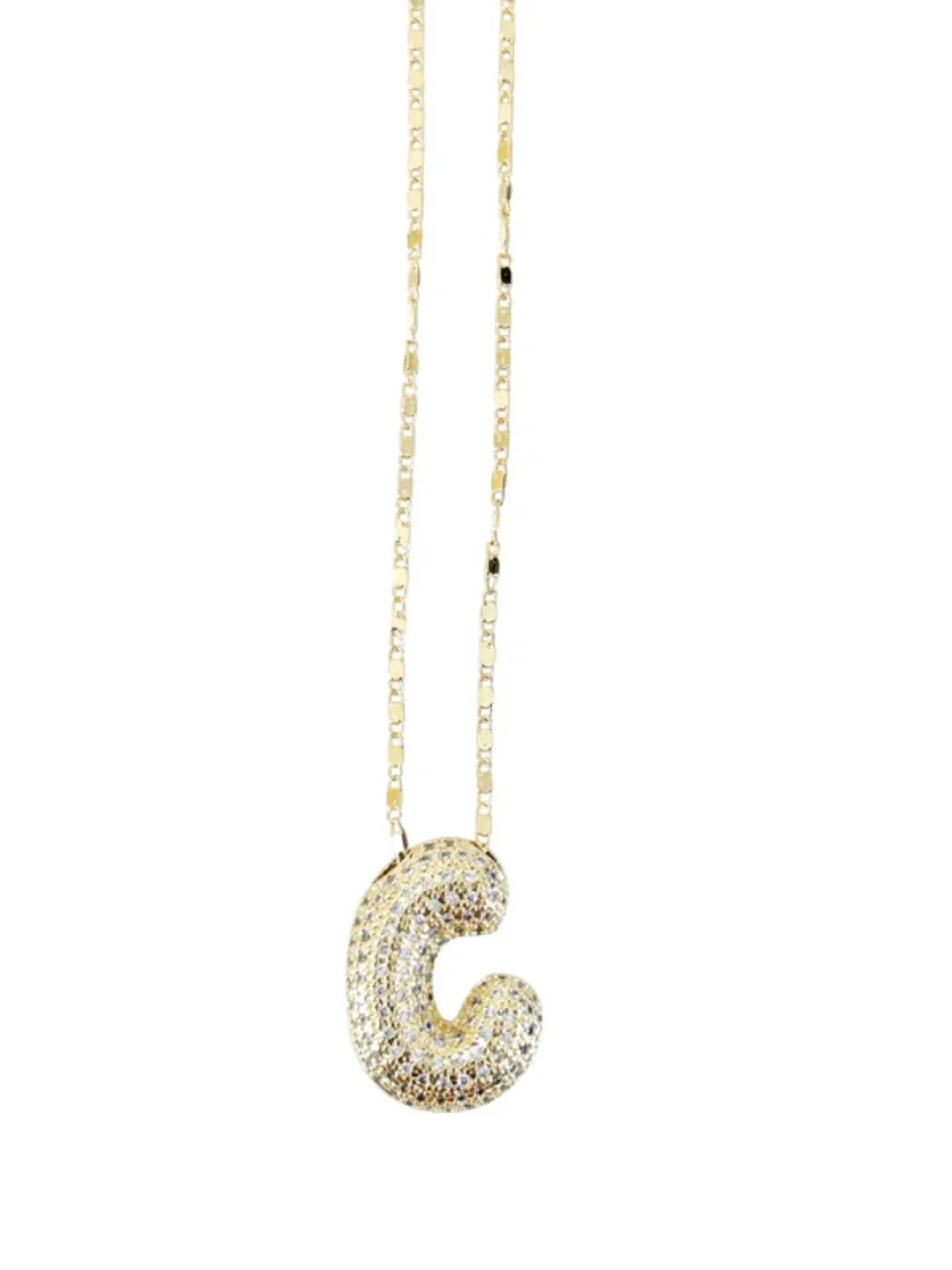 Gemelli Bubble Initial Necklace | Letter C thumbnail