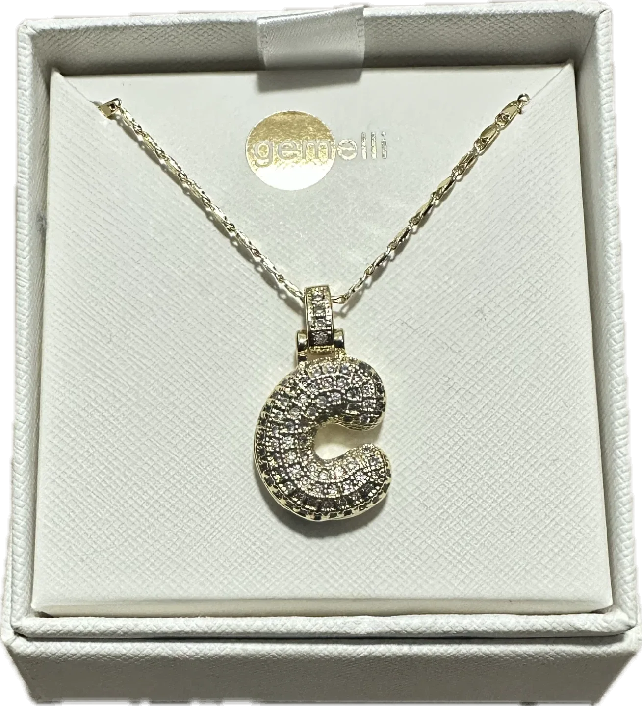Gemelli Bubble Initial Necklace | Letter C image indicator(2)