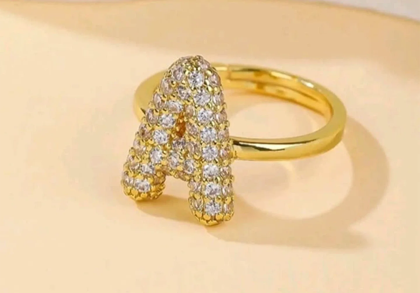 Gemelli Bubble Initial Ring | Letter A thumbnail