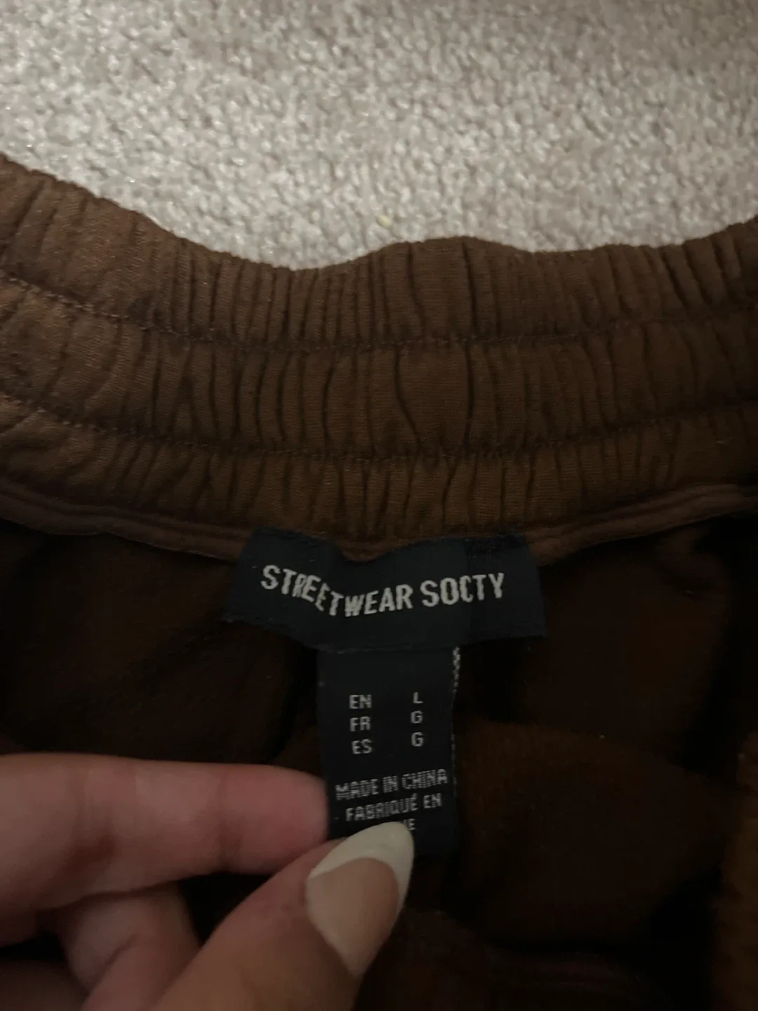 Streetwear Socty Brown Butterfly Sweatpants - L image indicator(3)