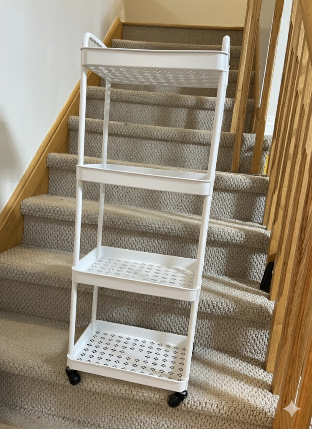 White Rolling Cart