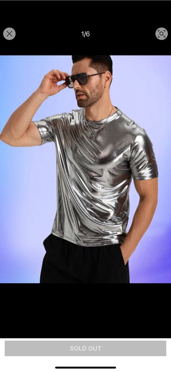 Silver Metallic T-Shirt thumbnail