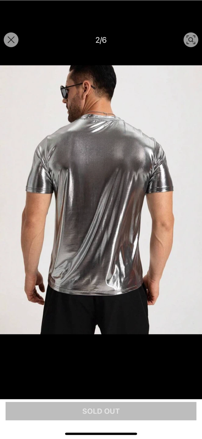 Silver Metallic T-Shirt - photo 2