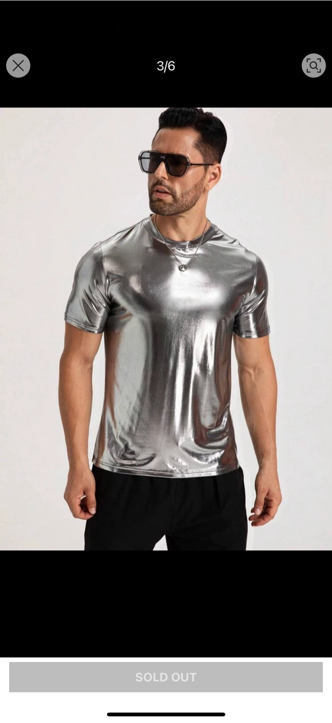 Silver Metallic T-Shirt - photo 4