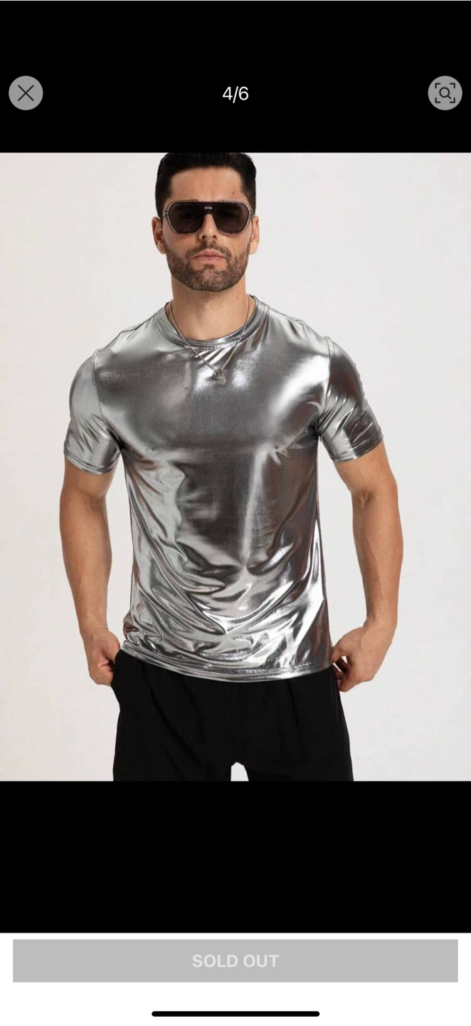 Silver Metallic T-Shirt - photo 3
