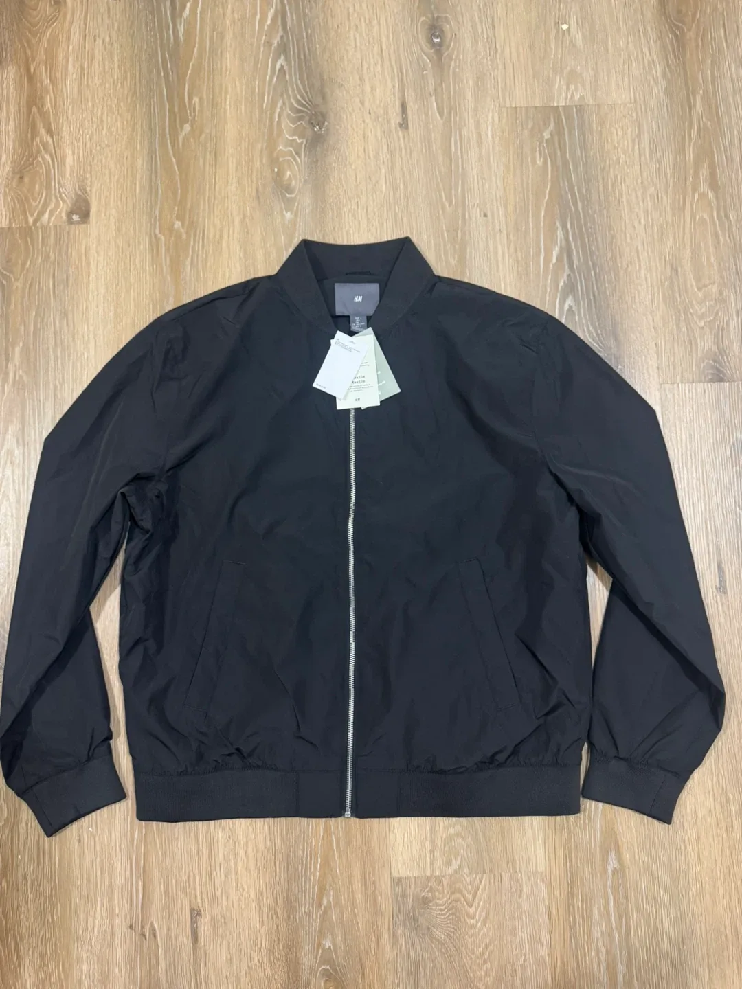 H&M Black Bomber Jacket Size Large thumbnail
