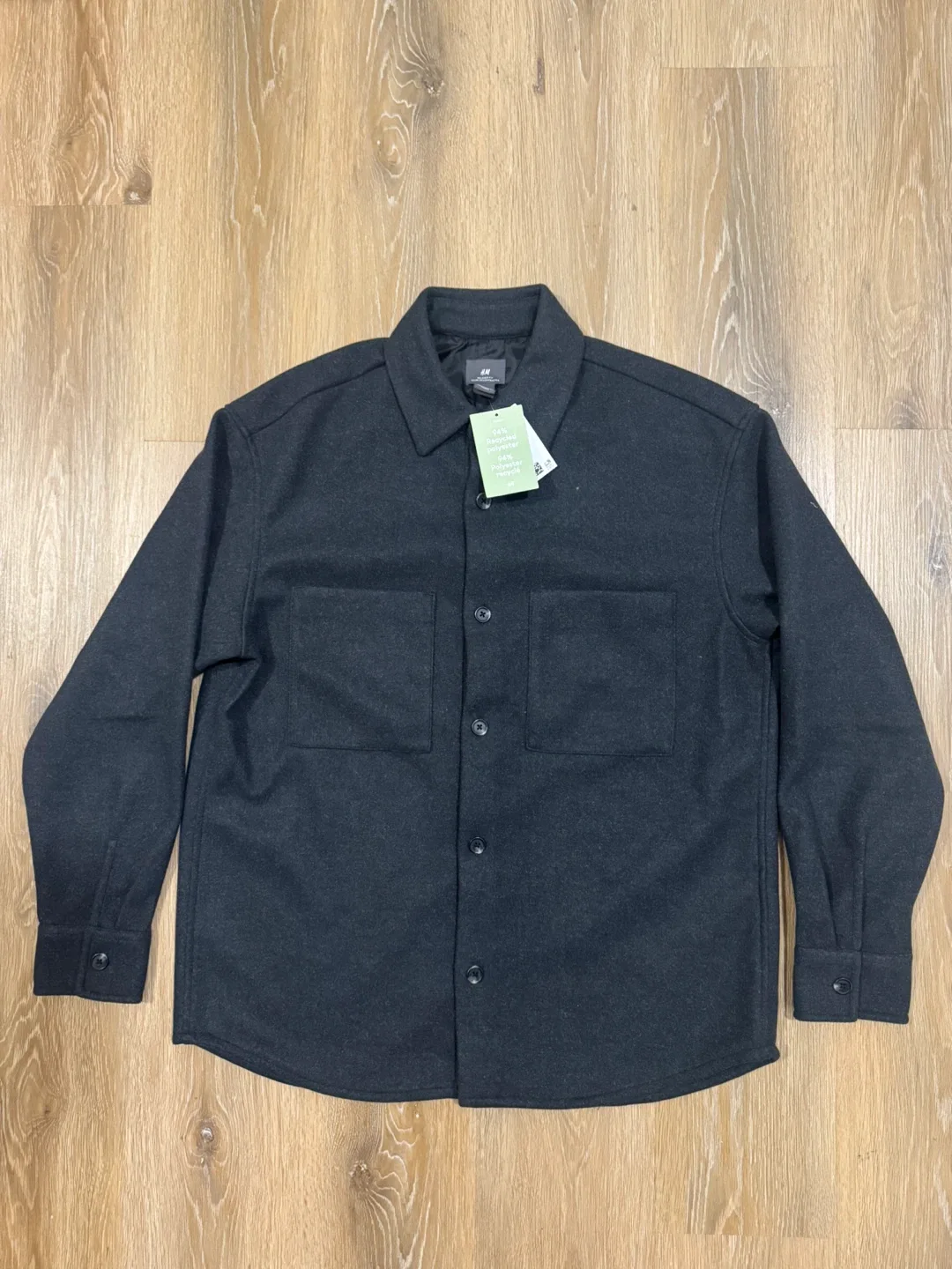 H&M Dark Grey Coat Men Size Large thumbnail