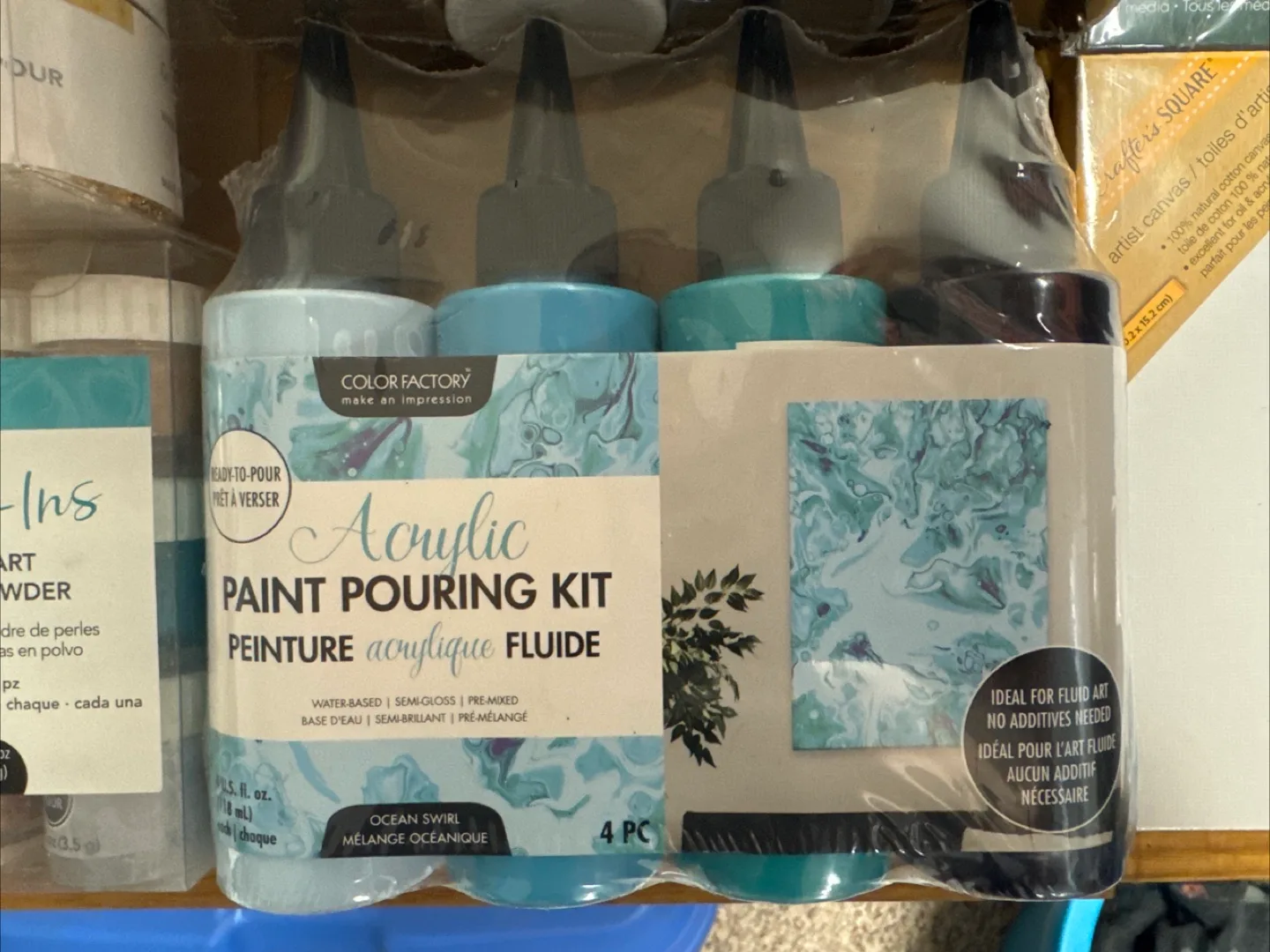 Acrylic Paint Pouring Kits & Assorted Supplies image indicator(6)