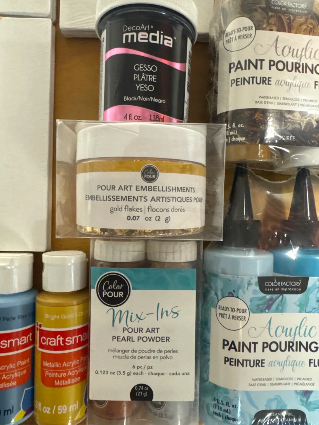 Acrylic Paint Pouring Kits & Assorted Supplies image indicator(7)