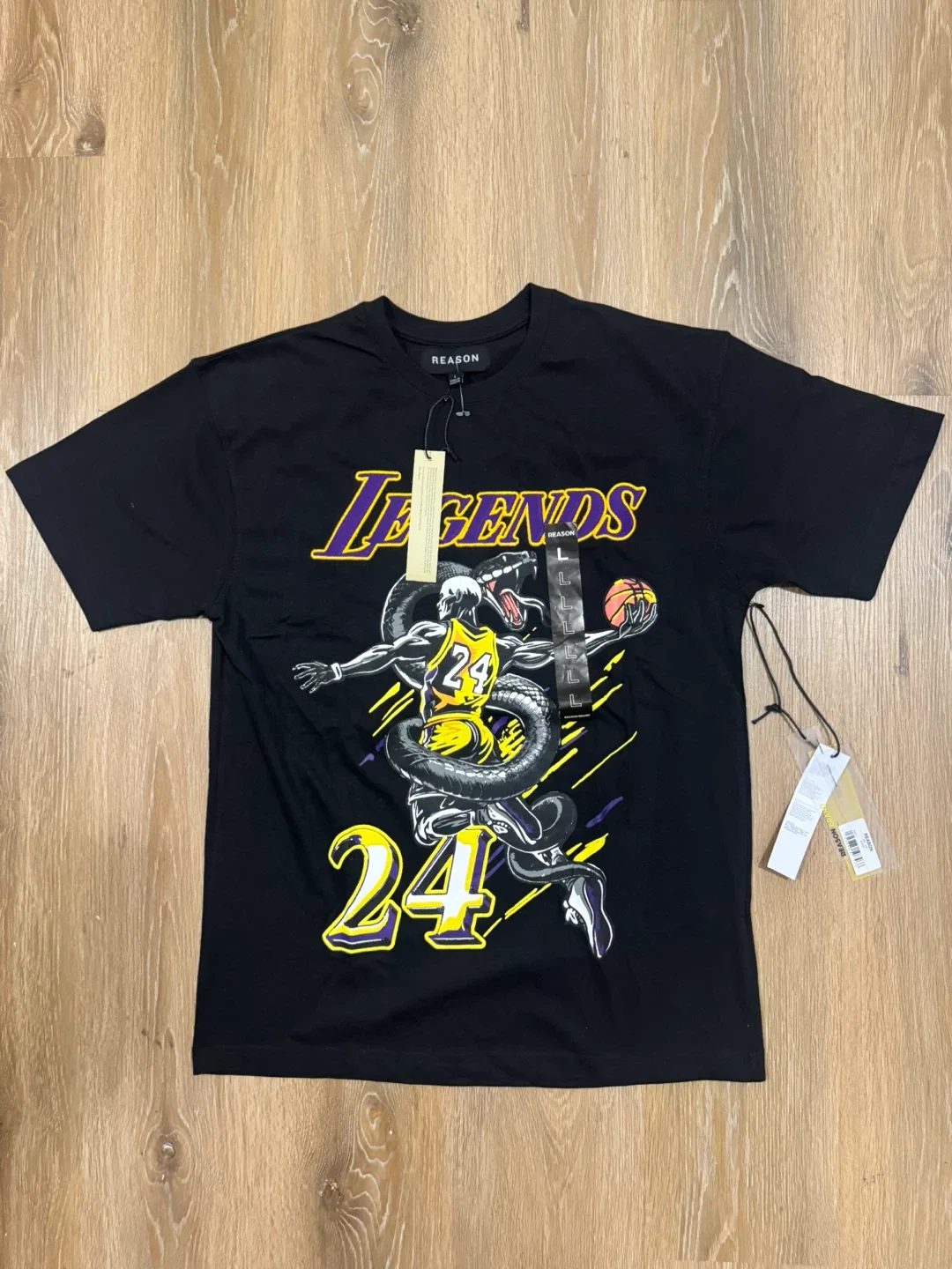 Kobe Bryant Reason Legend Black T-Shirt Size Large thumbnail