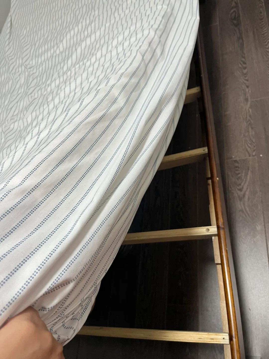 Wooden Bed Frame and Mattress