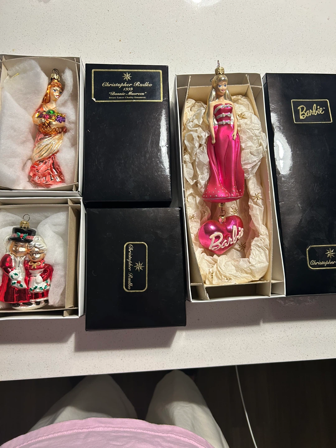 Christopher Radko & Barbie Ornament Lot