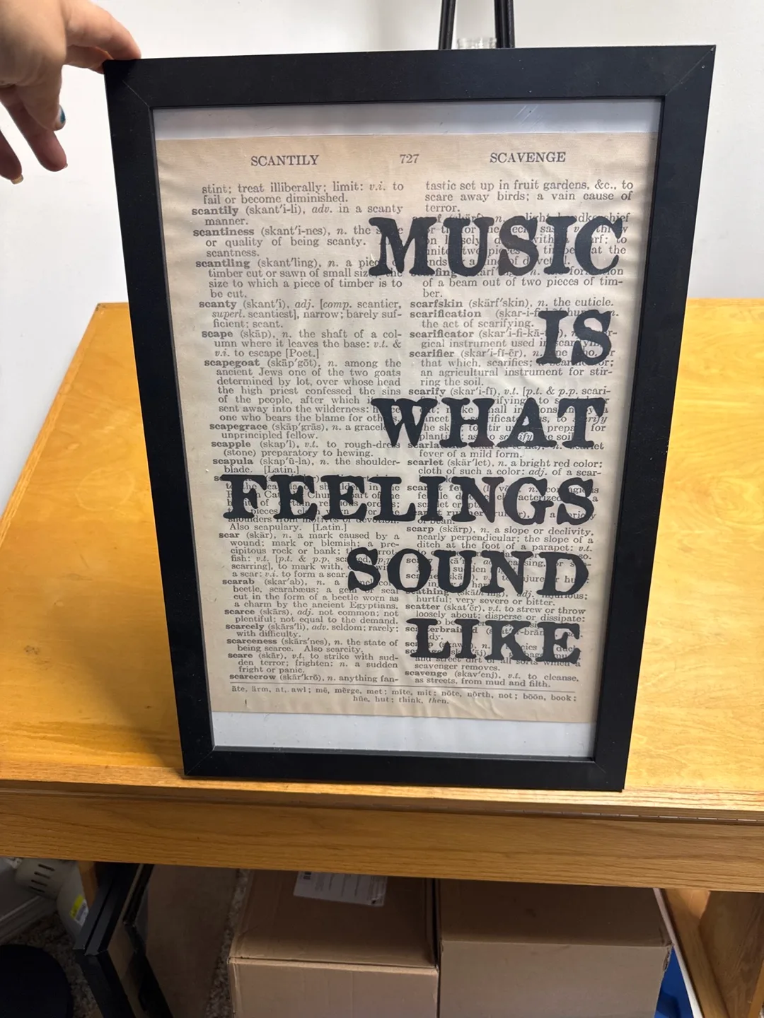 Framed 'Music Is What Feelings Sound Like' Art