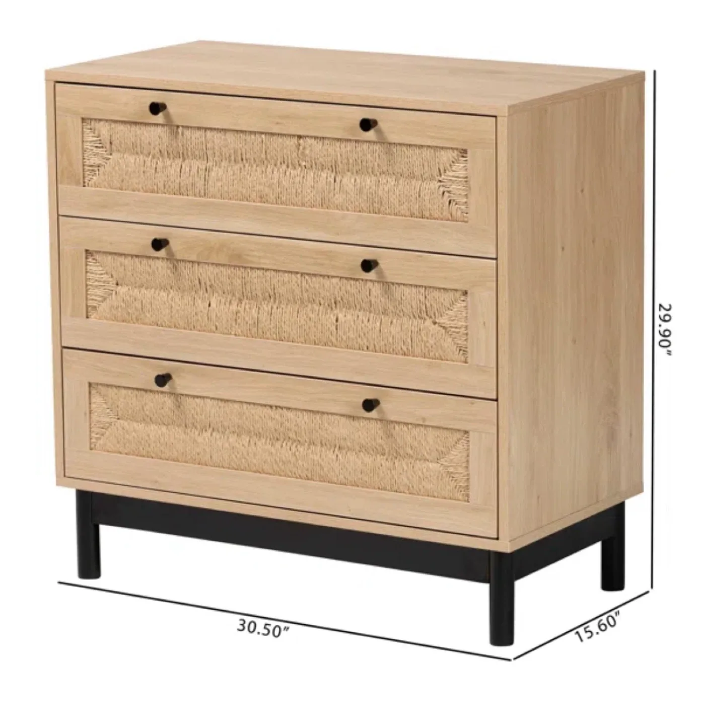 Oak Wood 3-Drawer Dresser (need assembly) image indicator(4)