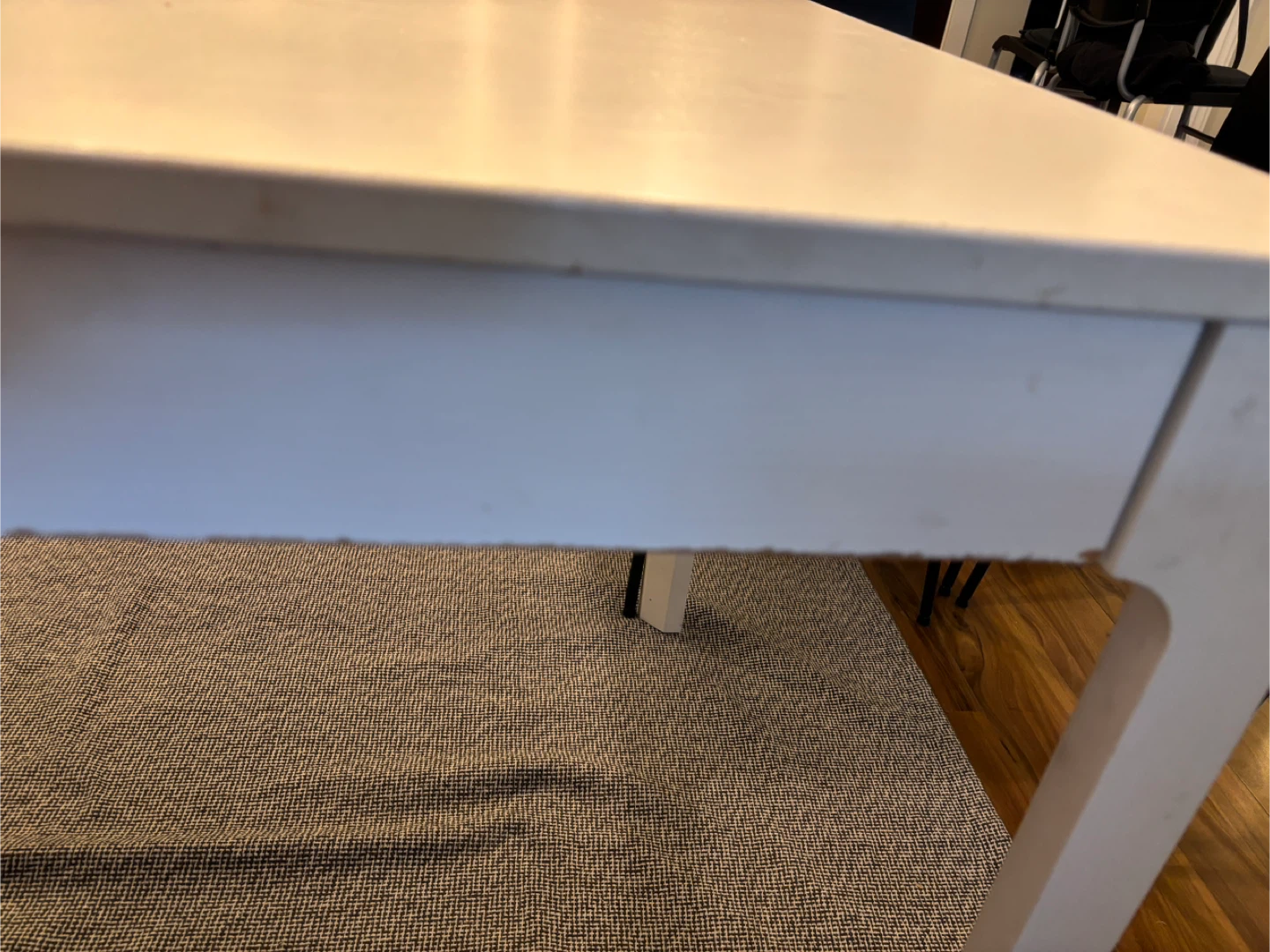 **FREE** White Extendable Dining Table with 6 Black Chairs - photo 5