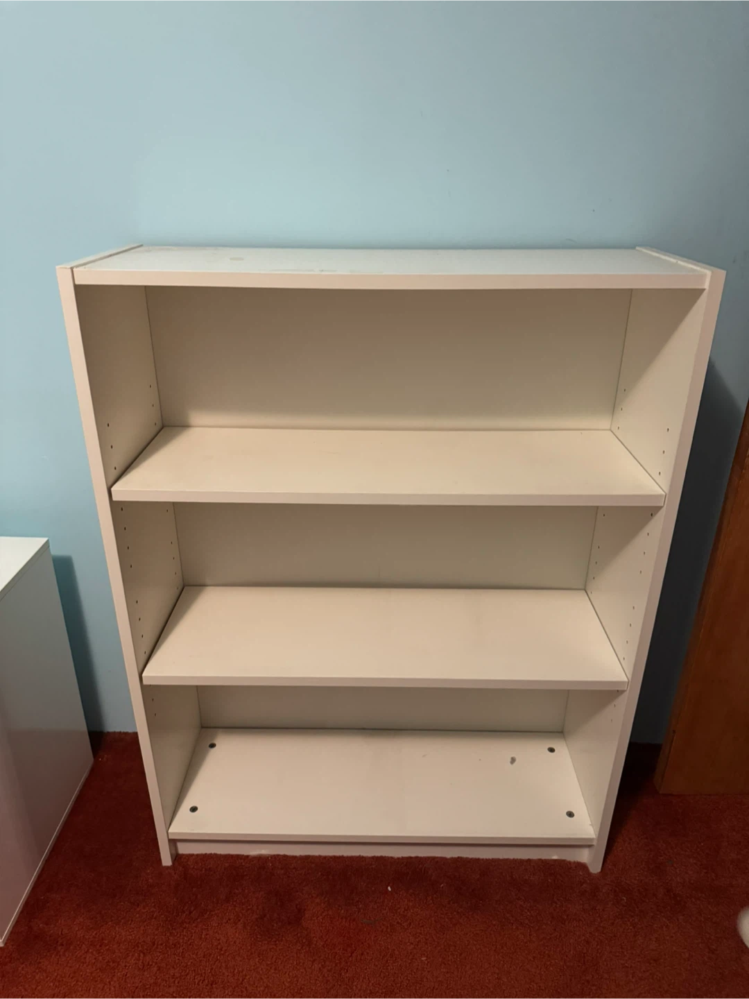 White shelf