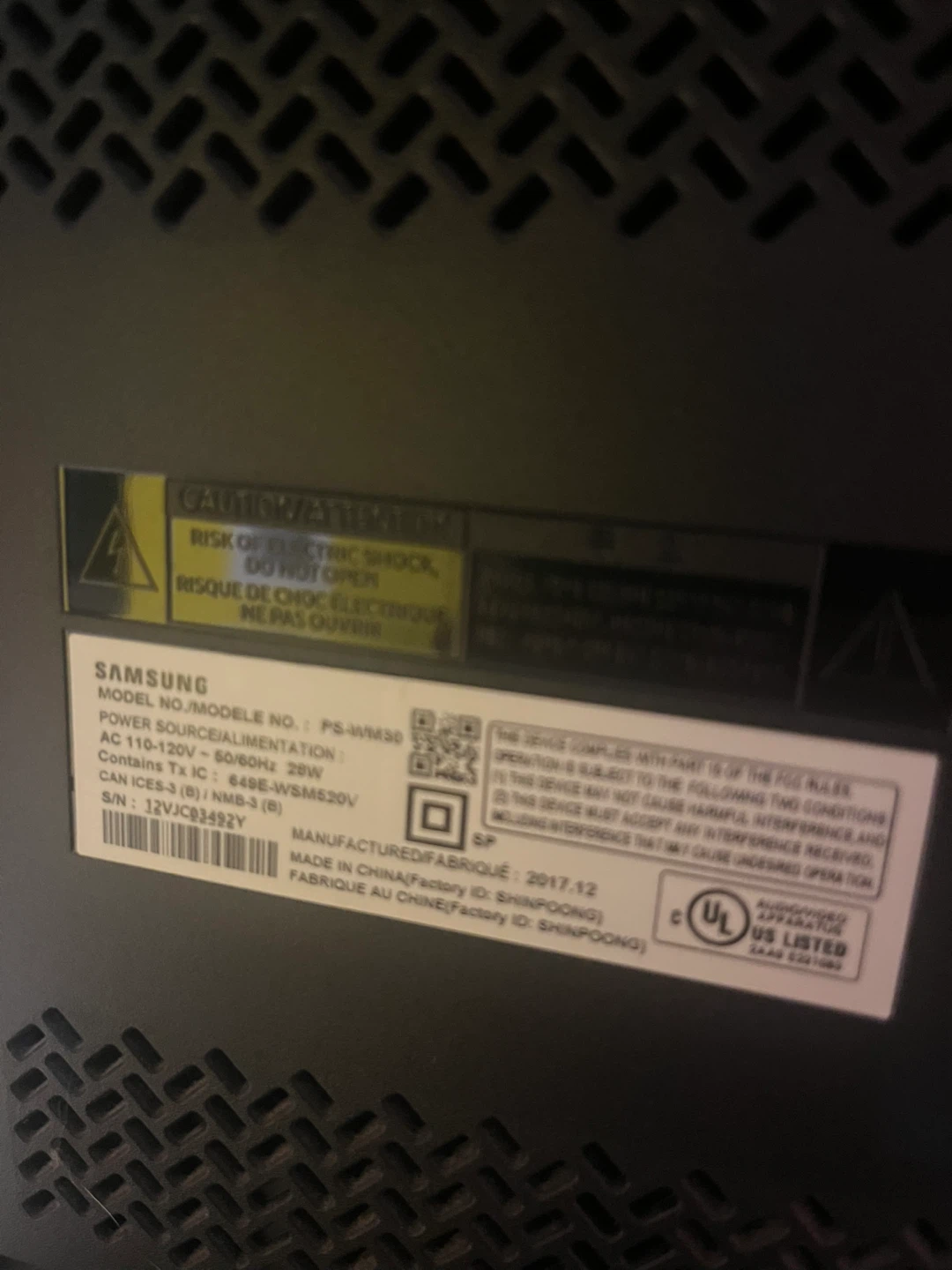 Samsung PS-WM30 Subwoofer - photo 2