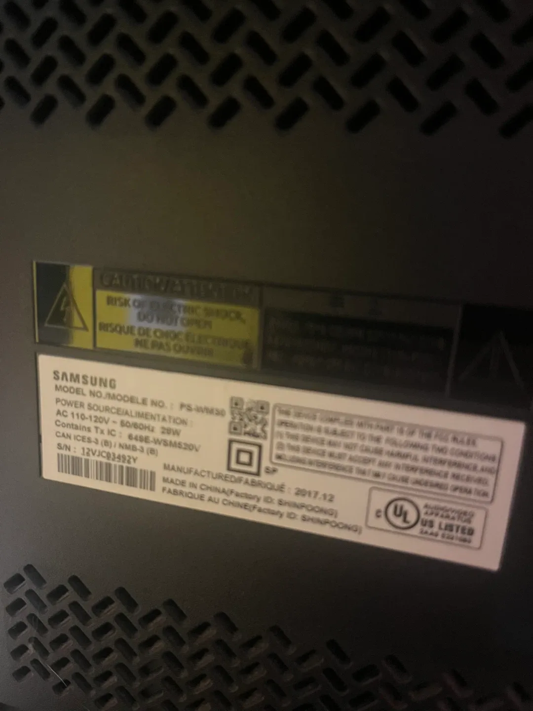 Samsung PS-WM30 Subwoofer image indicator(2)