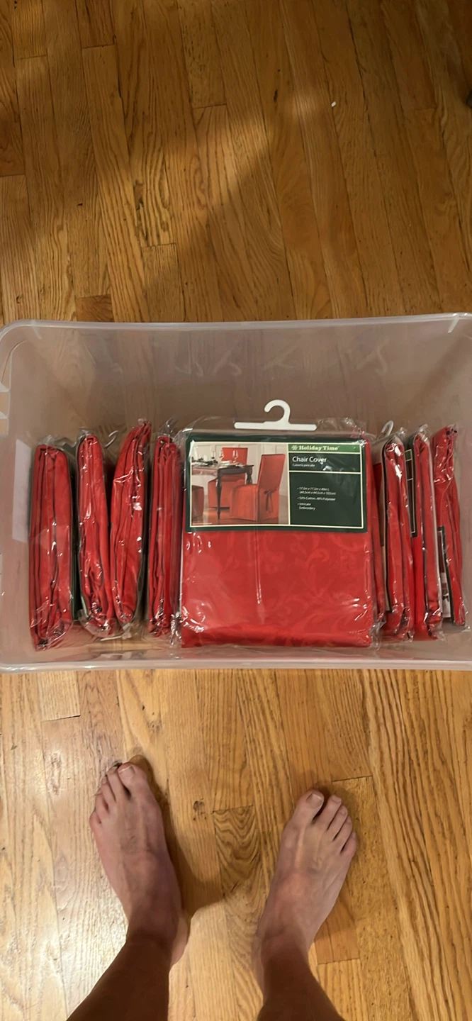 Holiday Time Red Chair Covers -  13 chairs