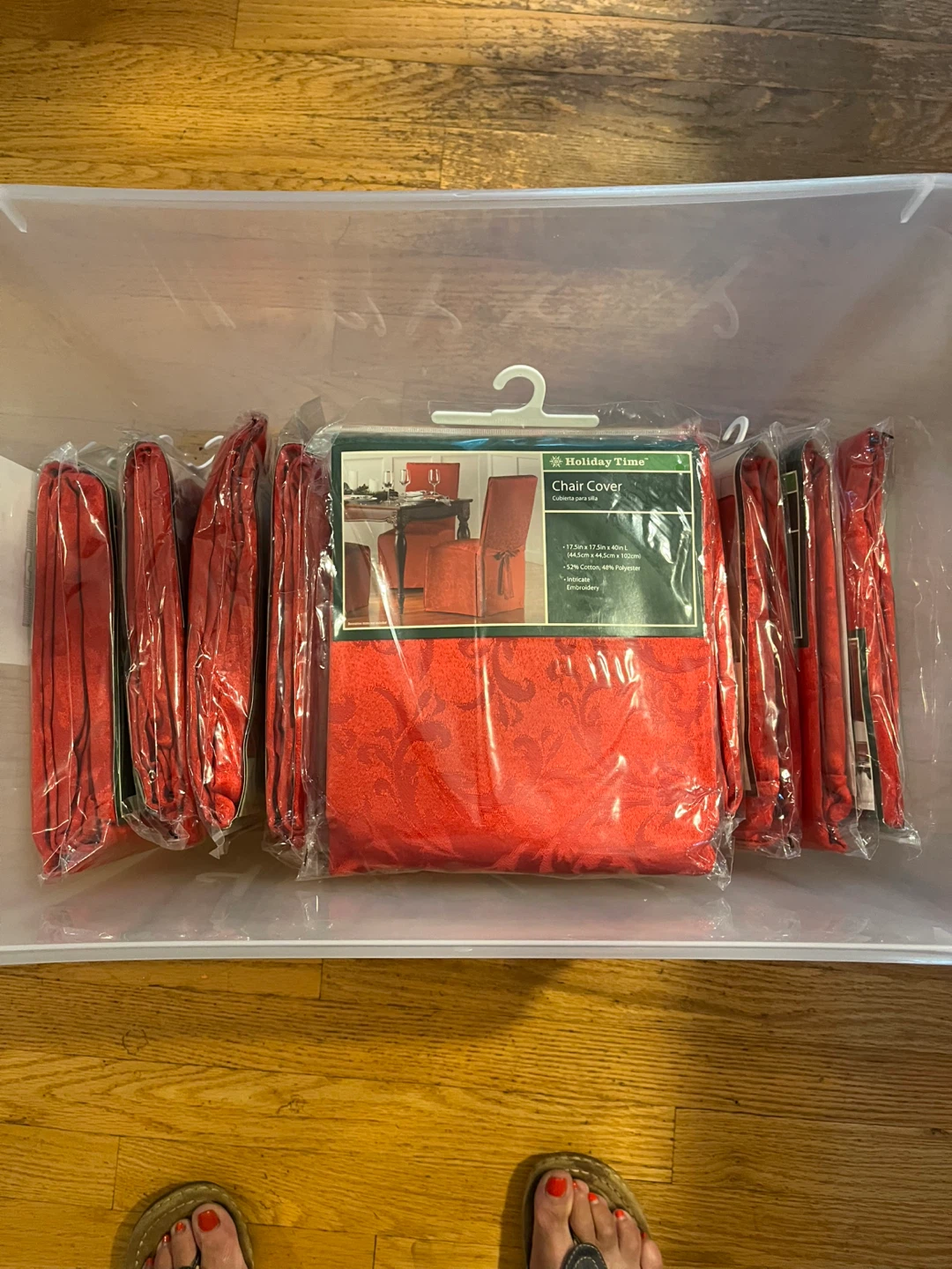 Holiday Time Red Chair Covers -  13 chairs - photo 2