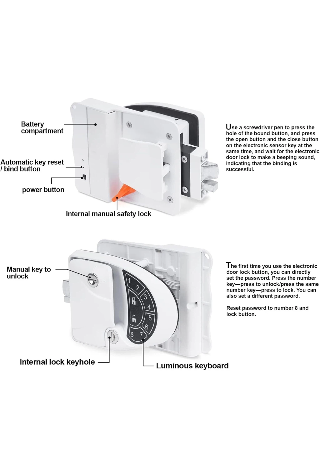 BIGTUR RV Keyless Entry Door Lock - photo 5