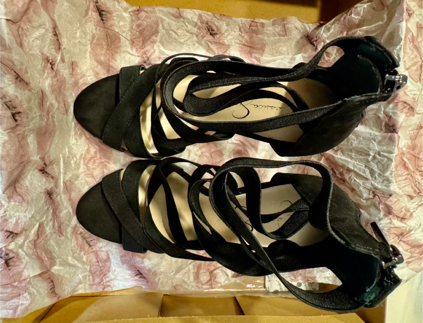 👠 Jessica Simpson Elegant Black Strappy Heels_Size 7.5 M 👠 - photo 3