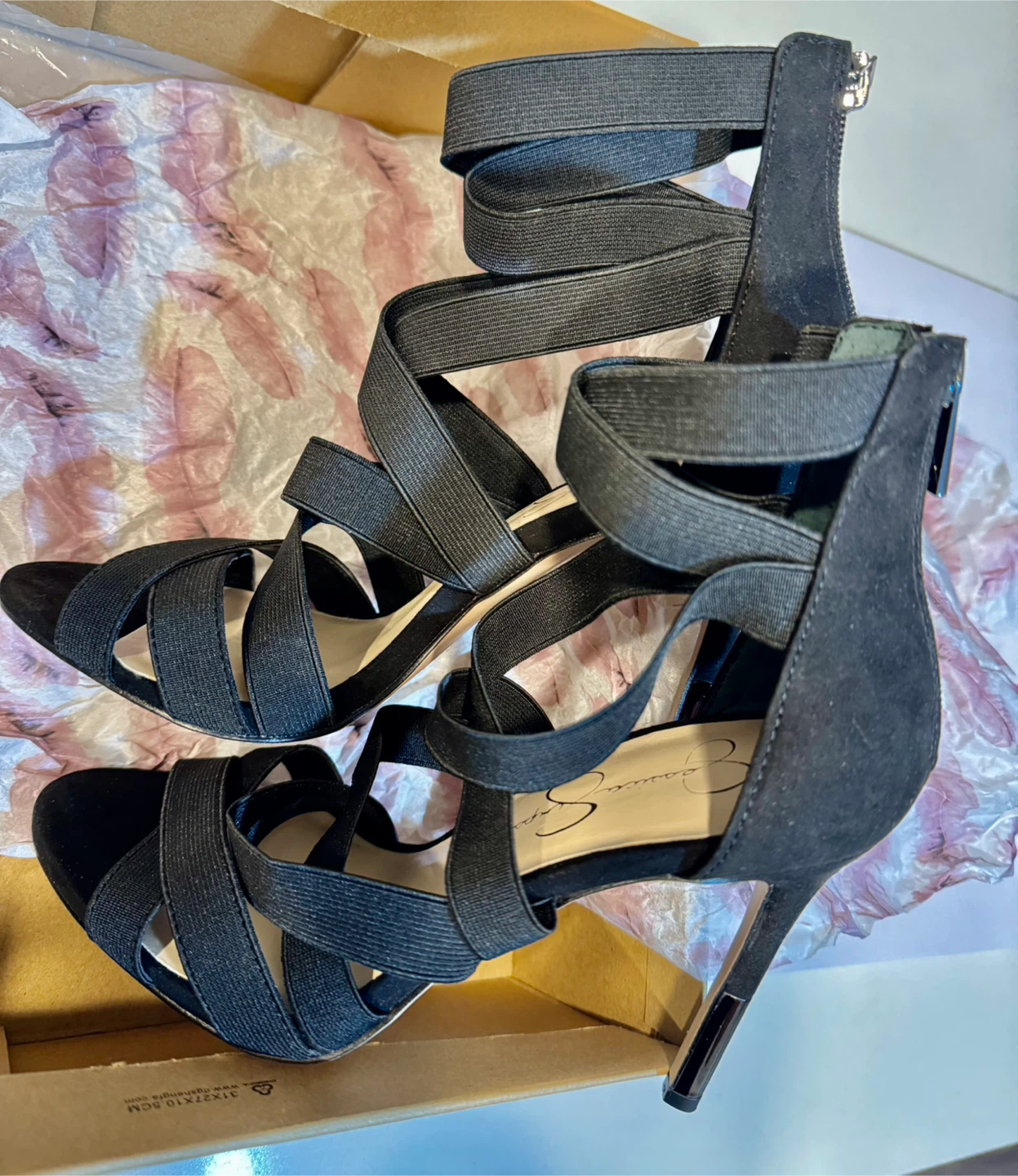 👠 Jessica Simpson Elegant Black Strappy Heels_Size 7.5 M 👠 - photo 2