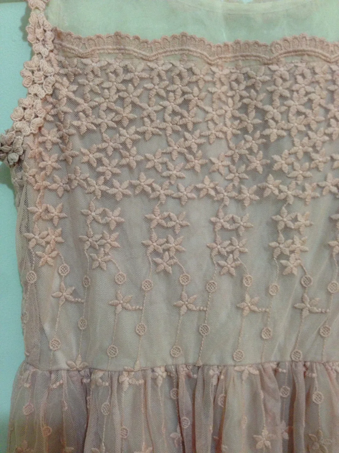 Pink Lace Dress - Size Small thumbnail