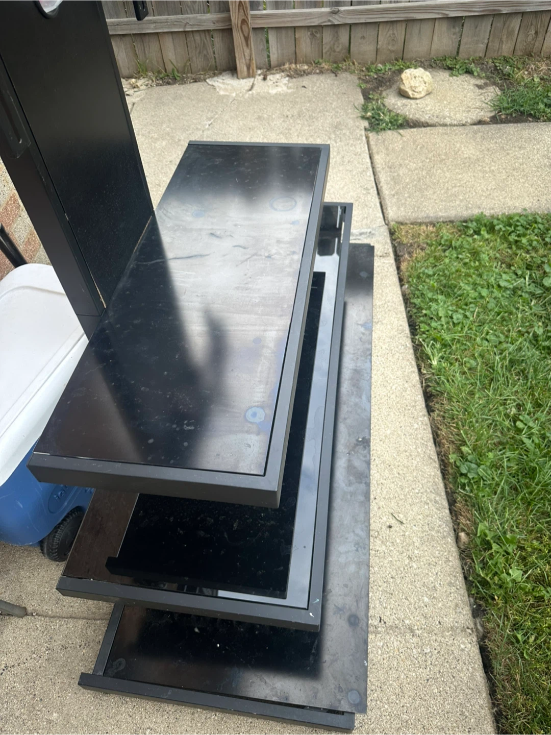 Black TV Stand with Mount