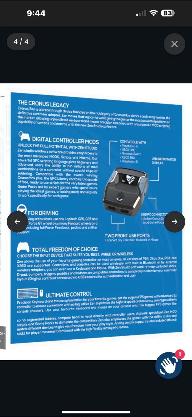 Collective Minds Cronus Zen Cross-Platform Controller Adapter image indicator(3)