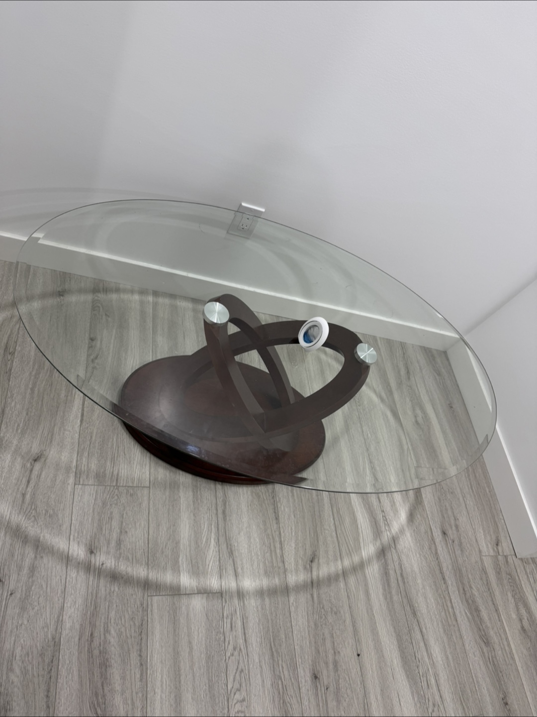Oval Glass Coffee Table
