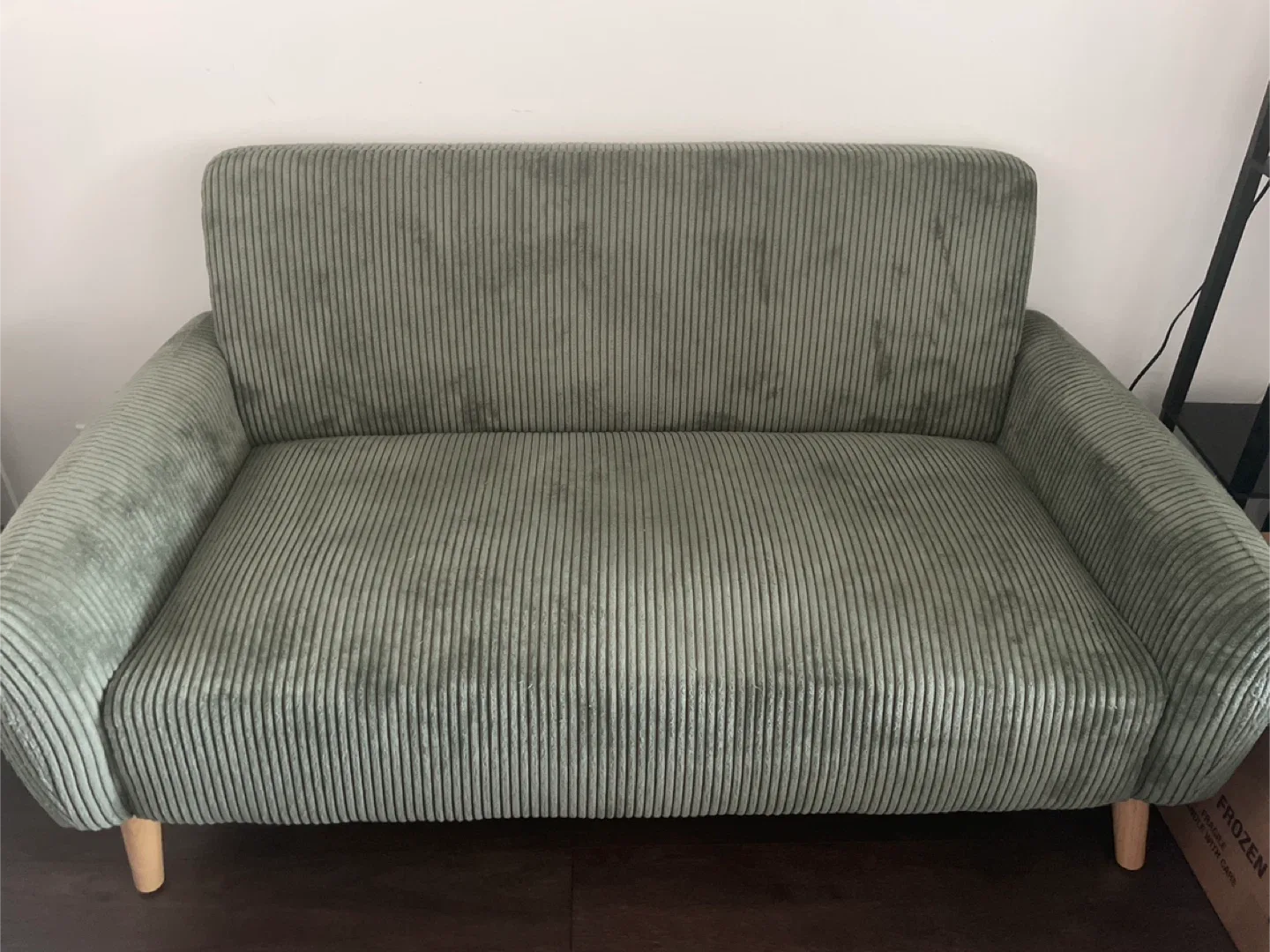 Ebern Designs 2-Seater Corduroy Sofa - Green image indicator(2)