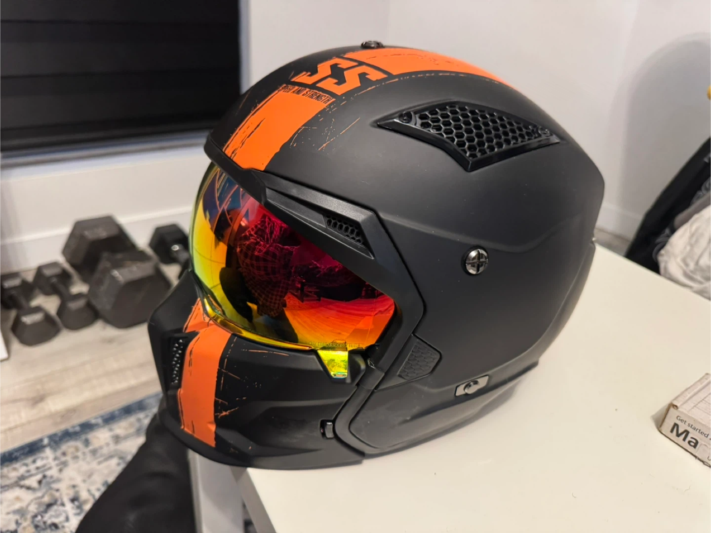 Speed and Strength  Helmet - Black/Orange