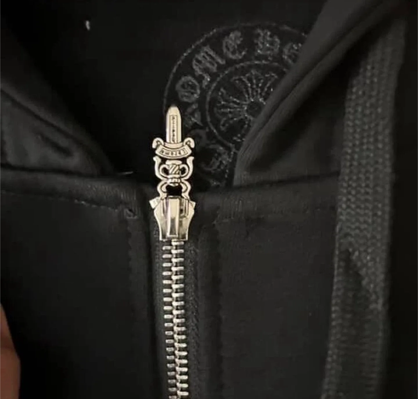 Chrome Hearts Black Zip-Up Hoodie image indicator(3)