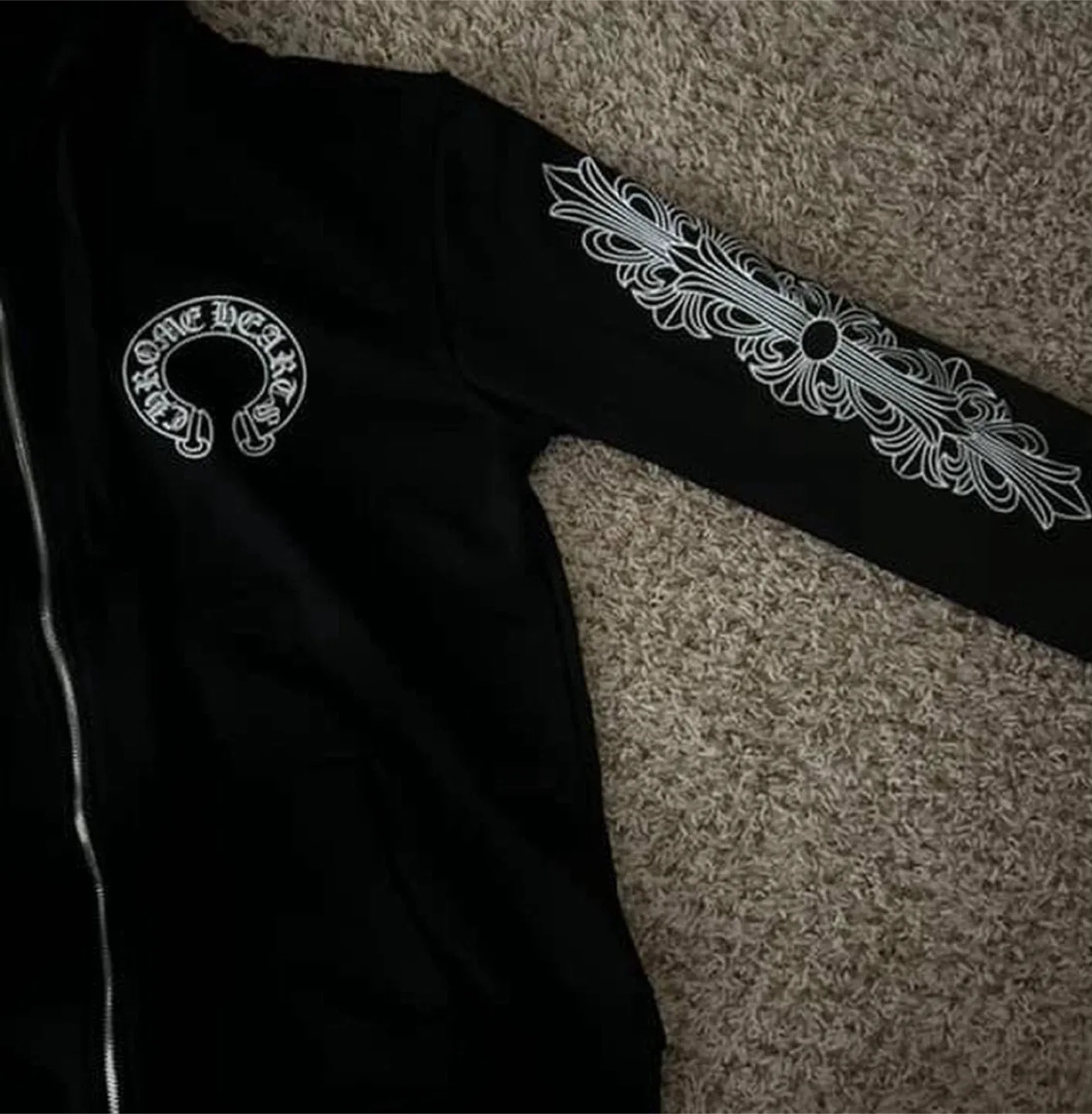Chrome Hearts Black Zip-Up Hoodie image indicator(2)
