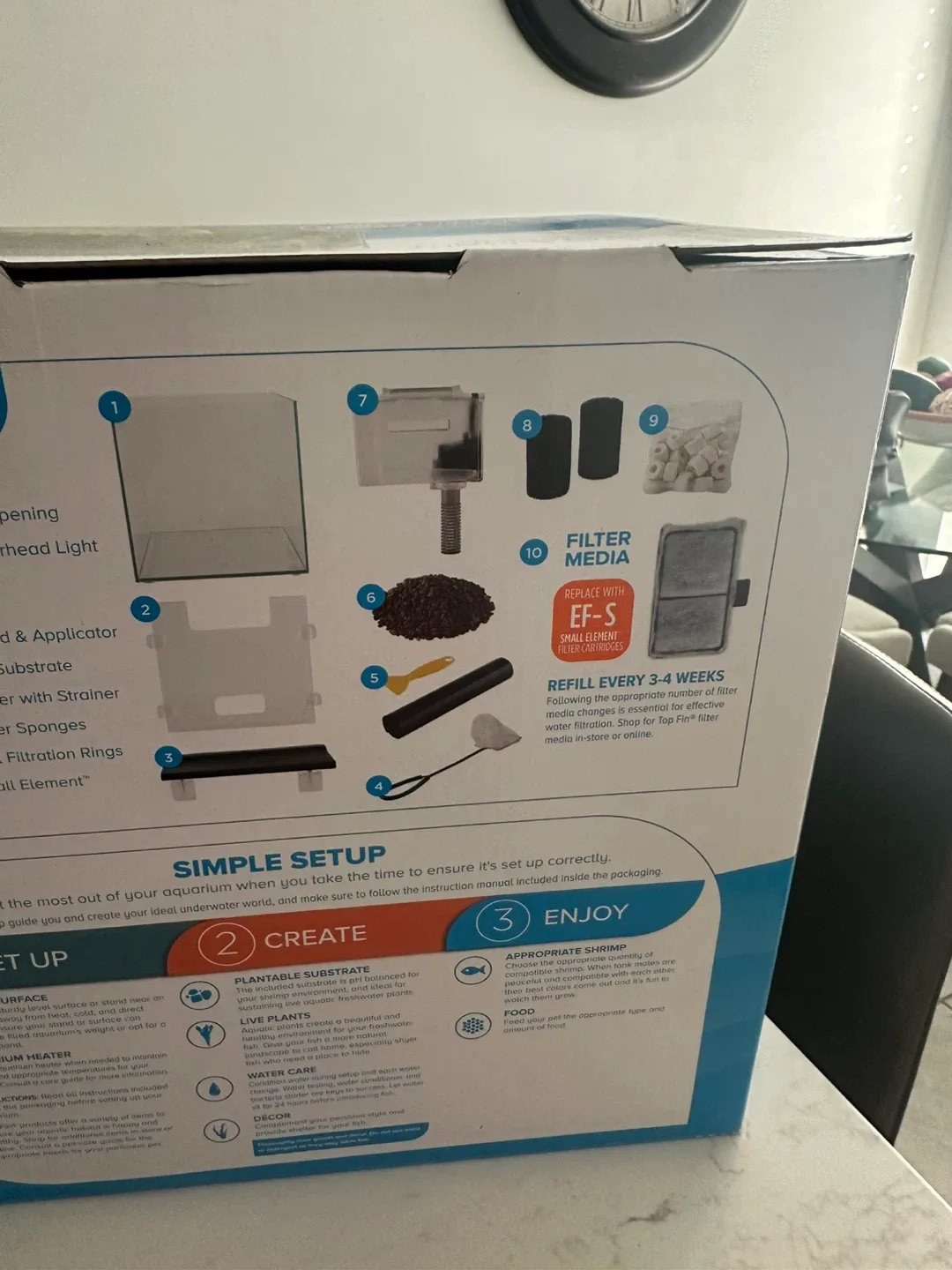 Top Fin 3 Gallon Shrimp & Plant Aquarium image indicator(2)