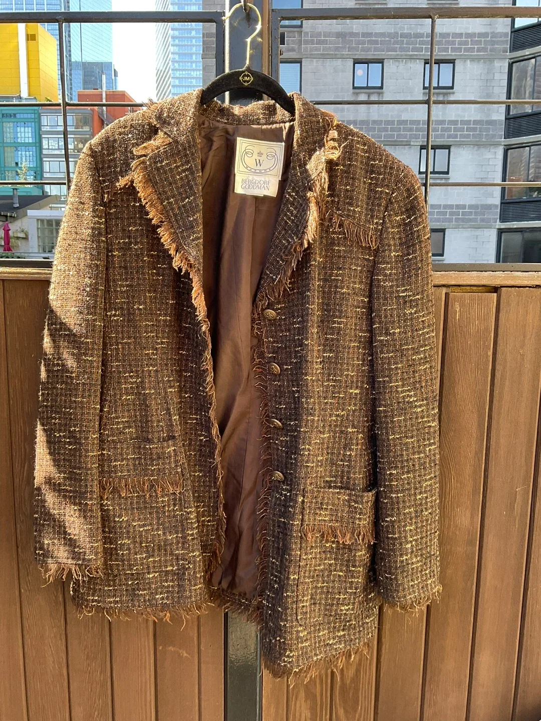 Wathne Bergdorf Goodman Tweed Blazer thumbnail
