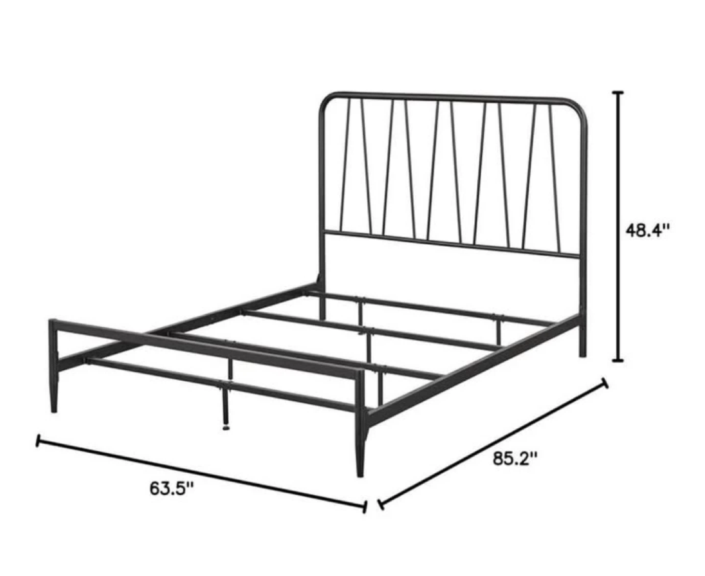 New Queen Size Modern Sturdy Metal Bed - photo 2