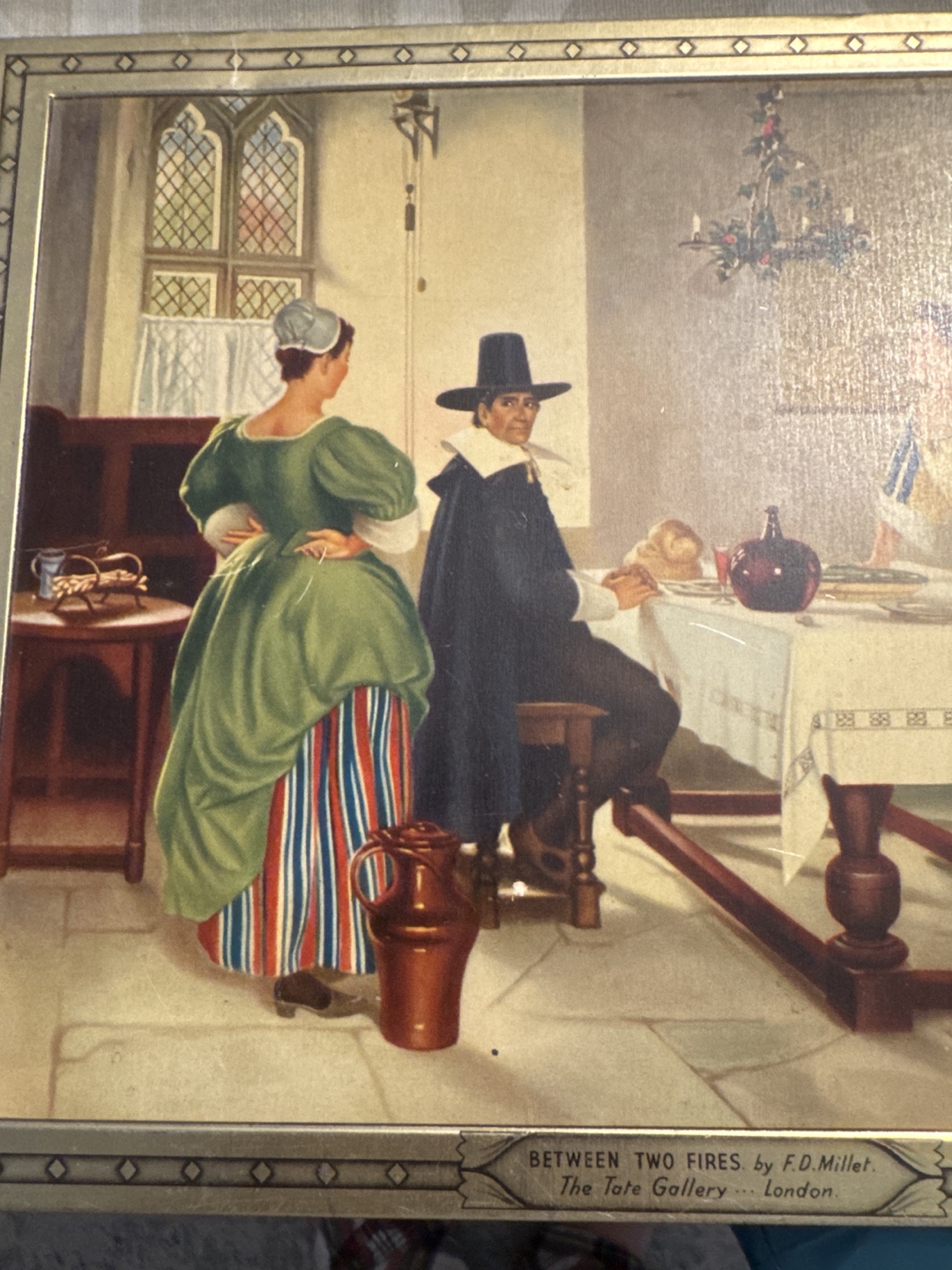 Vintage Decorative Tin Box - "Between Two Fires" - photo 2