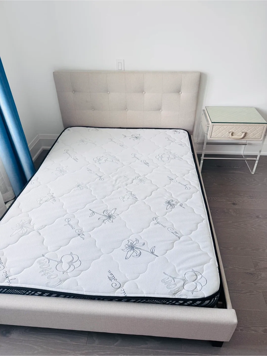 Double Bed Frame and Organic Cotton Mattress thumbnail