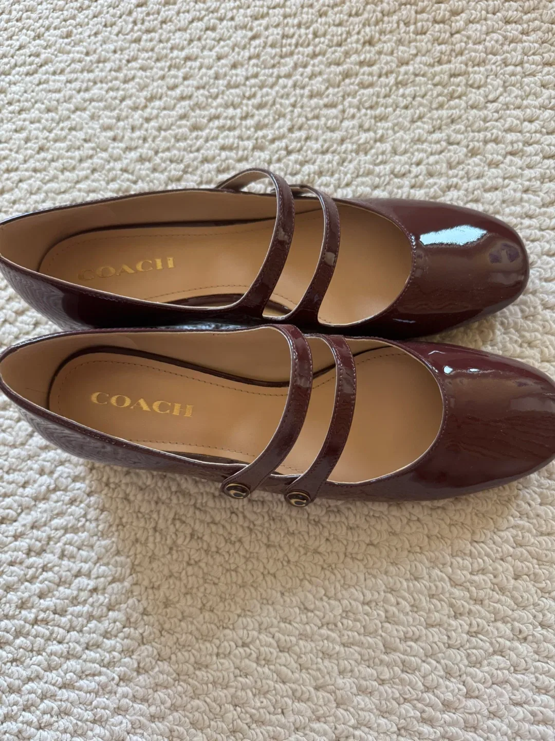 Coach Patent Leather Mary Jane Heels Size 10 thumbnail