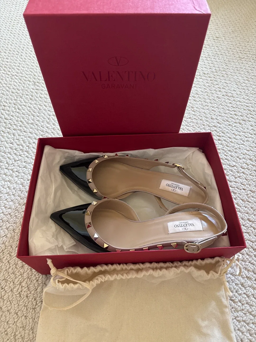 Valentino Garavani Rockstud Slingbacks Size 9.5 thumbnail