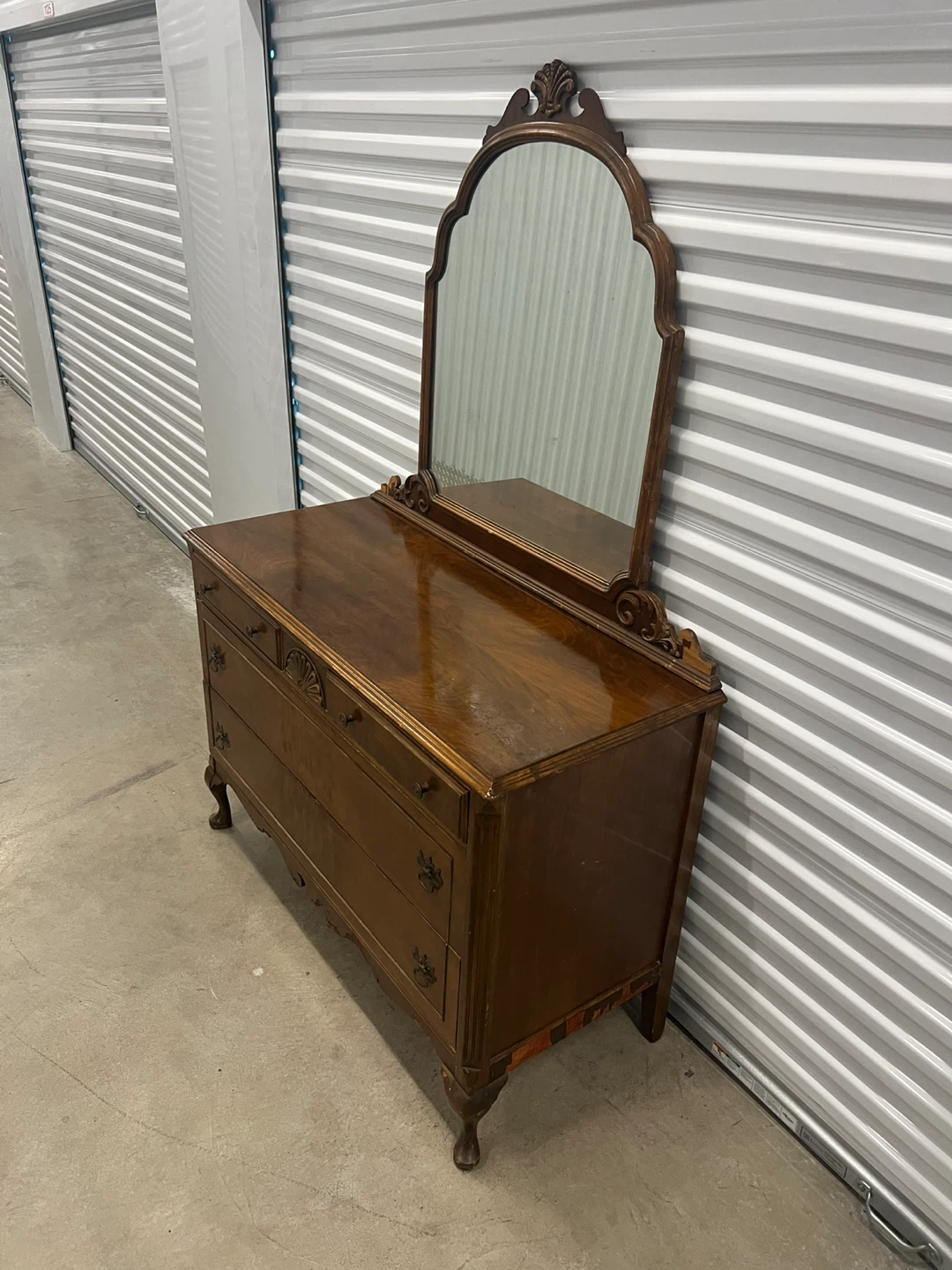 Antique Vanity Dresser with Mirror - photo 5