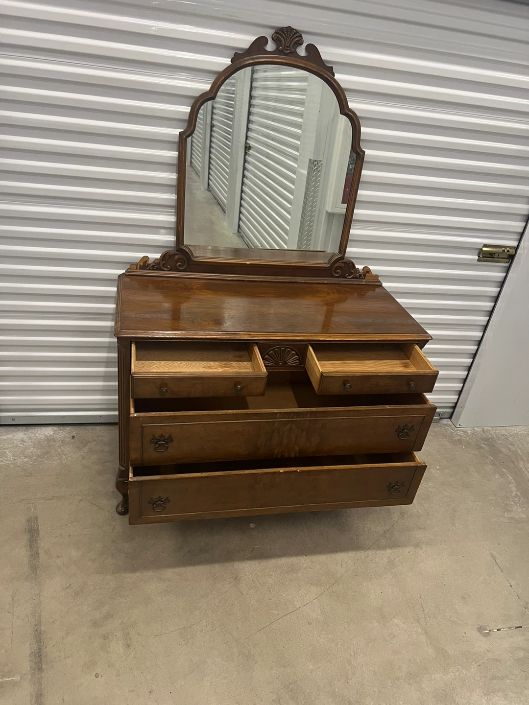 Antique Vanity Dresser with Mirror - photo 3
