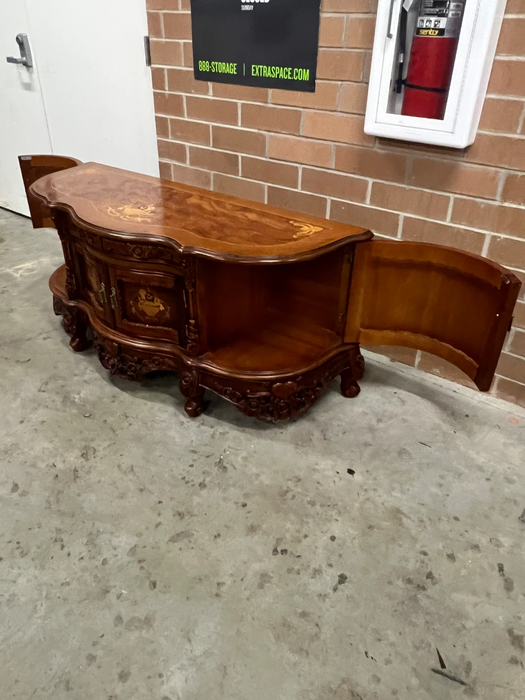 Ornate Brown Wooden Cabinet - photo 5