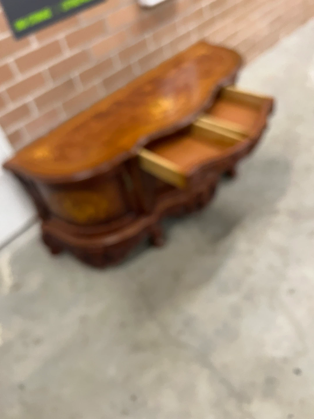 Ornate Brown Wooden Cabinet - photo 2