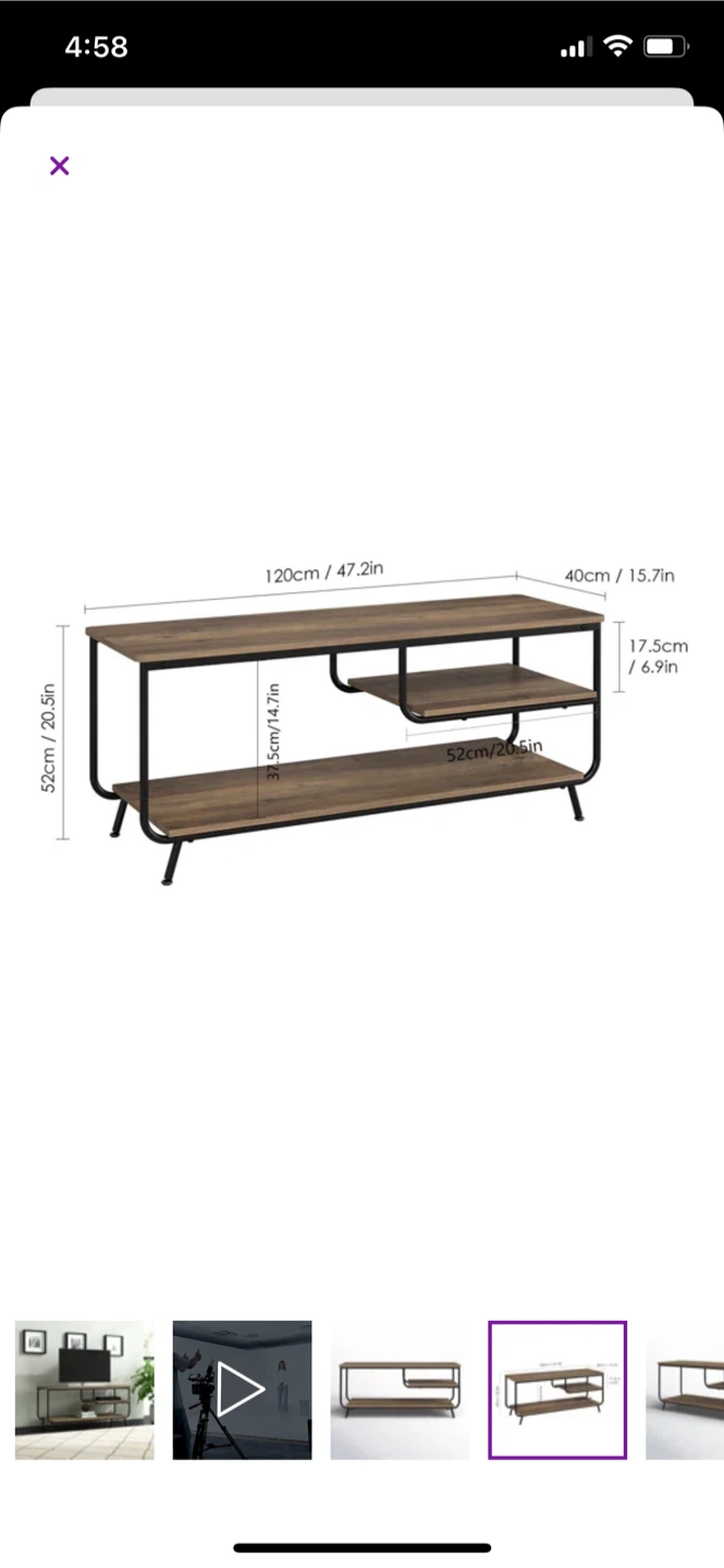 Industrial Wood & Metal TV Stand - photo 5