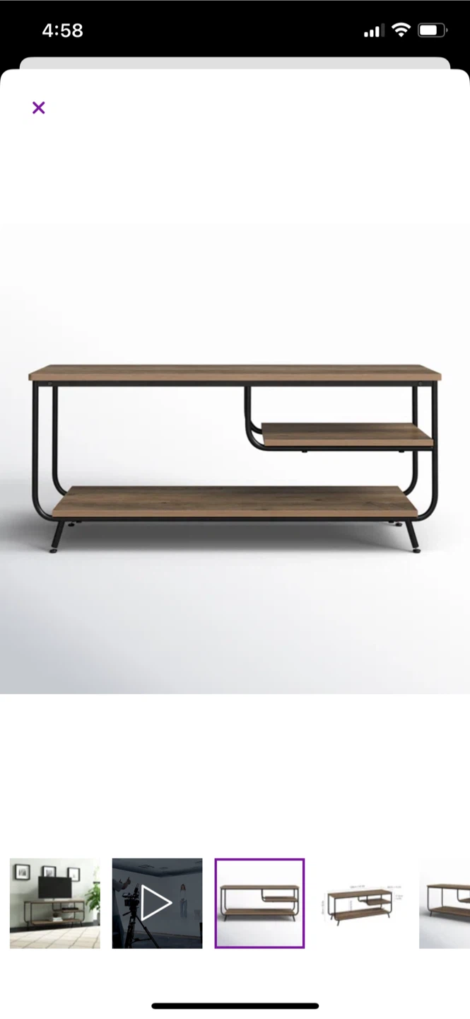 Industrial Wood & Metal TV Stand - photo 4