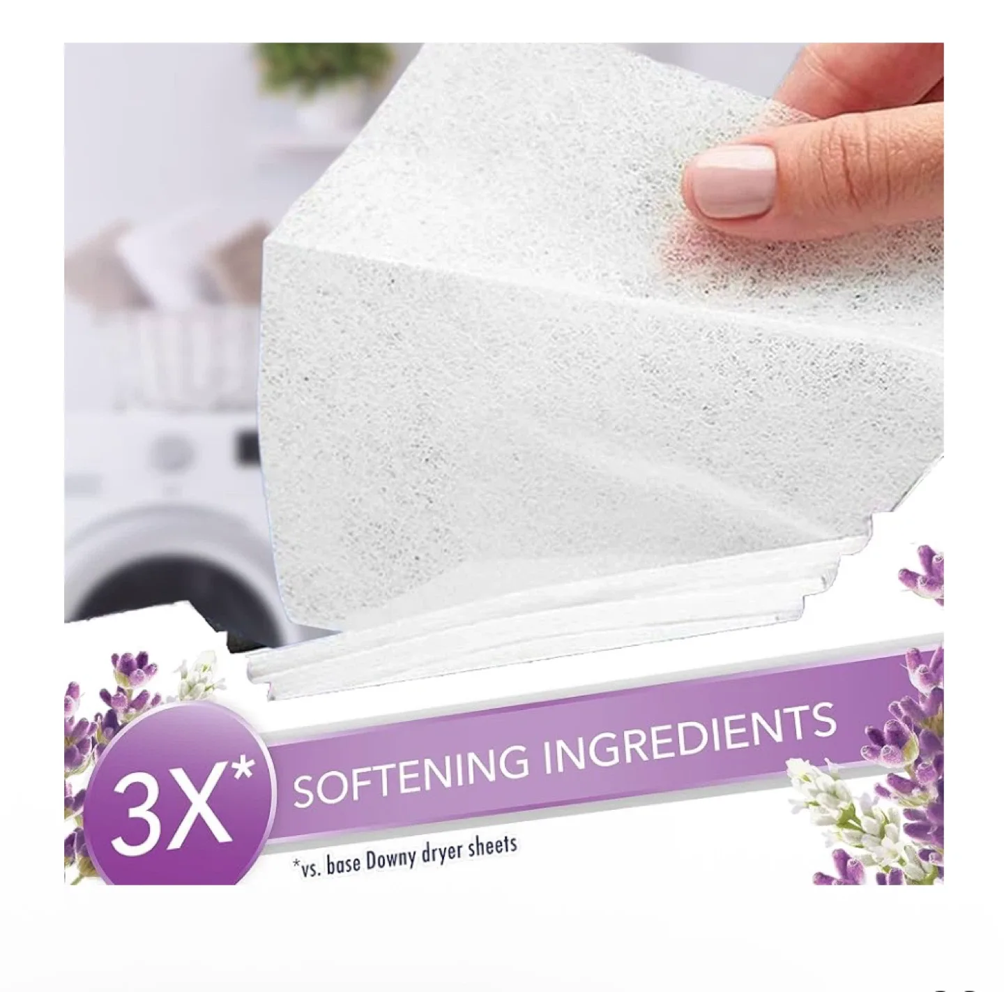 Downy Light White Lavender Dryer Sheets image indicator(4)