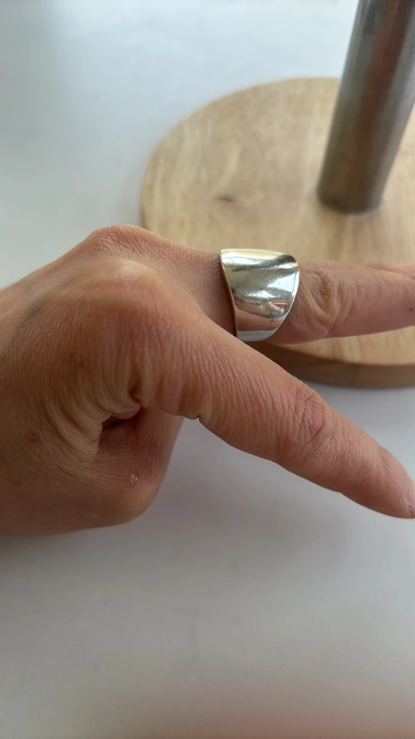 Real Silver Tone Ring - photo 5